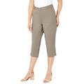 Plus Size Women's Liz&Me® Chino Tab Capri by Liz&Me in Chai Latte (Size 26 W)