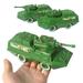 Biplut 2Pcs Military Armored Vehicle Car Tank Model Toy Miniature Landscape Accessory