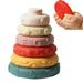 Toddler Toys Baby Toy Stacking & Nesting Circle Toy Toddler Boy Toys Teething Toy Educational Learning Stacking Ring Toys for Babies 6 Pcs Green