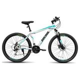 SOCOOL Mountain Bike 21 Speed 26 Inches Dual Suspension Folding Bike Dual Disc Brake MTB Bicycle White QJ1307BK