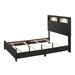 Ivy Bronx Queen Panel Bed Wood in Black/Brown | 57 H x 66 W in | Wayfair 9054F5B495CD406E88F6005F983EC47E