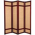 World Menagerie Clarke 51" W x 71" H 3 - Panel Solid Wood & Jute Folding Room Divider in Brown | 71 H x 51 W x 1 D in | Wayfair