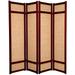 World Menagerie Clarke 51" W x 71" H 3 - Panel Solid Wood & Jute Folding Room Divider in Brown | 71 H x 51 W x 1 D in | Wayfair