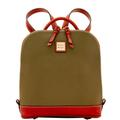 Dooney & Bourke Bags | Dooney & Bourke Pebble Grain Zip Pod Backpack - Olive | Color: Brown | Size: Os