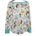 Disney Intimates & Sleepwear | Disney Princess Pajama Top Long Sleeves Size Xl/Xg Jazmin Ariel Snow White | Color: Green/White | Size: Xl