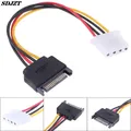 Adaptateur de câble d'alimentation SATA vers IDE 15 broches mâle vers Molex IDE 4 broches femelle