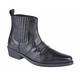 Gringos Mens Western and Cult Fashion Leather Boots - Black Distressed Leather, Mens UK 11/EU 45