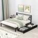 Modern Design Metal Platform Bed with 2 Drawers & Headboard