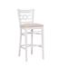 Talyn White Solid Wood Bar Stool (Set of 2)