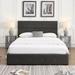 Queen Size Upholstered Platform Bed with Storage Underneath, Metal Bed Frame with Tufted Headboard and Gas Lift Up Storage