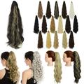 DODOING 18 21 Colored Hair Extensions Clip in Hair Extensions Hair Pieces Synthetic Hairpiece 150g with a jaw/Claw Clip