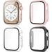 [4 Pack] for Apple Watch Series 8 & Apple Watch Series 7 Screen Protector 41mm Case with Built-in Tempered Glass Film PC Hard Full Cover Accessories for iWatch Series 8 7 41mm