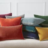 Set of 2 Leighton Velvet Decorative Pillow Covers - Light Juniper, 20" sq. Light Juniper - Frontgate