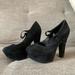 Jessica Simpson Shoes | 6.5 Jessica Simpson Black Suede Platform Heels | Color: Black | Size: 6.5