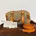 Gucci Bags | Gucci Signature Boston Bag With Dust Bag Made In Italy | Color: Brown/Orange | Size: 10" (W) X 7" (H) X 6" (D)