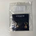 Coach Jewelry | Coach Tea Rose Drop Flower Earrings | Color: Gold/Purple | Size: Os