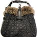 Coach Bags | Coach Bag. Beautiful Bag With Brown, Black And Gray Fur. | Color: Black | Size: See Pics With Size