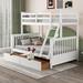 Filiz Twin over Full Standard Bunk Bed by Harriet Bee Wood in White | 67 H x 57 W x 79.5 D in | Wayfair 4D49ACDAC31C4D53AEC6580391111DB7