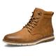 Vostey Boots for Men Casual Dress Boots Fashion Waterproof Men's Motorcycle Boots, Bmy8035a-brown, 7 UK