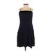 J.R. Nites by Caliendo Cocktail Dress - A-Line: Blue Solid Dresses - Women's Size 4