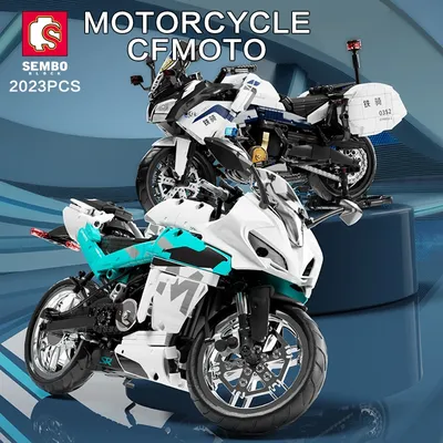 SEMBO – blocs de construction de moto de course à grande échelle modèle de moto briques jouets
