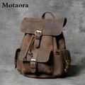 MOTAORA-Sac à dos en cuir véritable pour femme sacs en cuir de vachette de cheval sacs faits à la