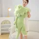 Jouet en peluche doux de dinosaure d'ange animal de bande dessinée beurre de dragon vert oreiller