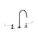 Elkay LK800GN05T6 Deck Mount Faucet w/ 5" Gooseneck Spout & 6" Wrist Blade Handles - 8" Centers, Silver