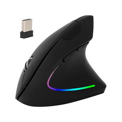 iMounTEK Computer Mouse Black - Black Vertical Optical Wireless Mouse