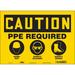 CONDOR 468P27 Safety Sign, 10 in Height, 14 in Width, Vinyl, Horizontal