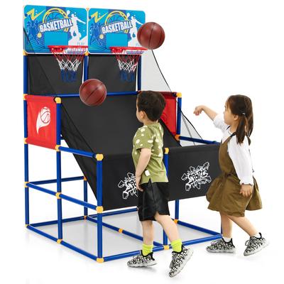 Costway Kids Dual Shot Basketball Arcade Game w/4 Balls Pump Easy - See Details