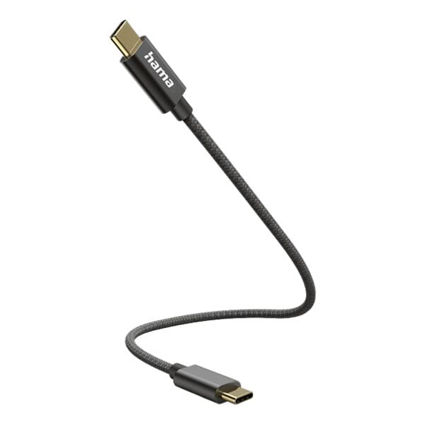 Hama Ladekabel USB-C auf USB-C 0,2 m schwarz schwarz Image