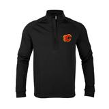 Youth Levelwear Black Calgary Flames Cali Insignia Quarter-Zip Pullover Top
