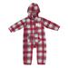 Infant Colosseum Scarlet/Gray Nebraska Huskers Farays Plaid Full-Zip Hoodie Jumper