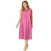 Plus Size Women's Long Sleeveless Sleepshirt by Dreams & Co. in Pink Hearts (Size 5X/6X) Nightgown