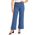 Plus Size Women's Contour Denim Wide-Leg Jean by June+Vie in Medium Wash (Size 32 W)