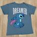 Disney Shirts & Tops | Disney Lilo & Stitch Blue Graphic T-Shirt Size Medium (7-9) Dreamer | Color: Blue/White | Size: 7g