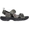 Sandale KEEN "TARGHEE III OPEN TOE SANDAL", Gr. 43, grau (dunkelgrau), Leder, Textil, sportlich, Schuhe Outdoorsandale Sandale, mit Klettverschluss