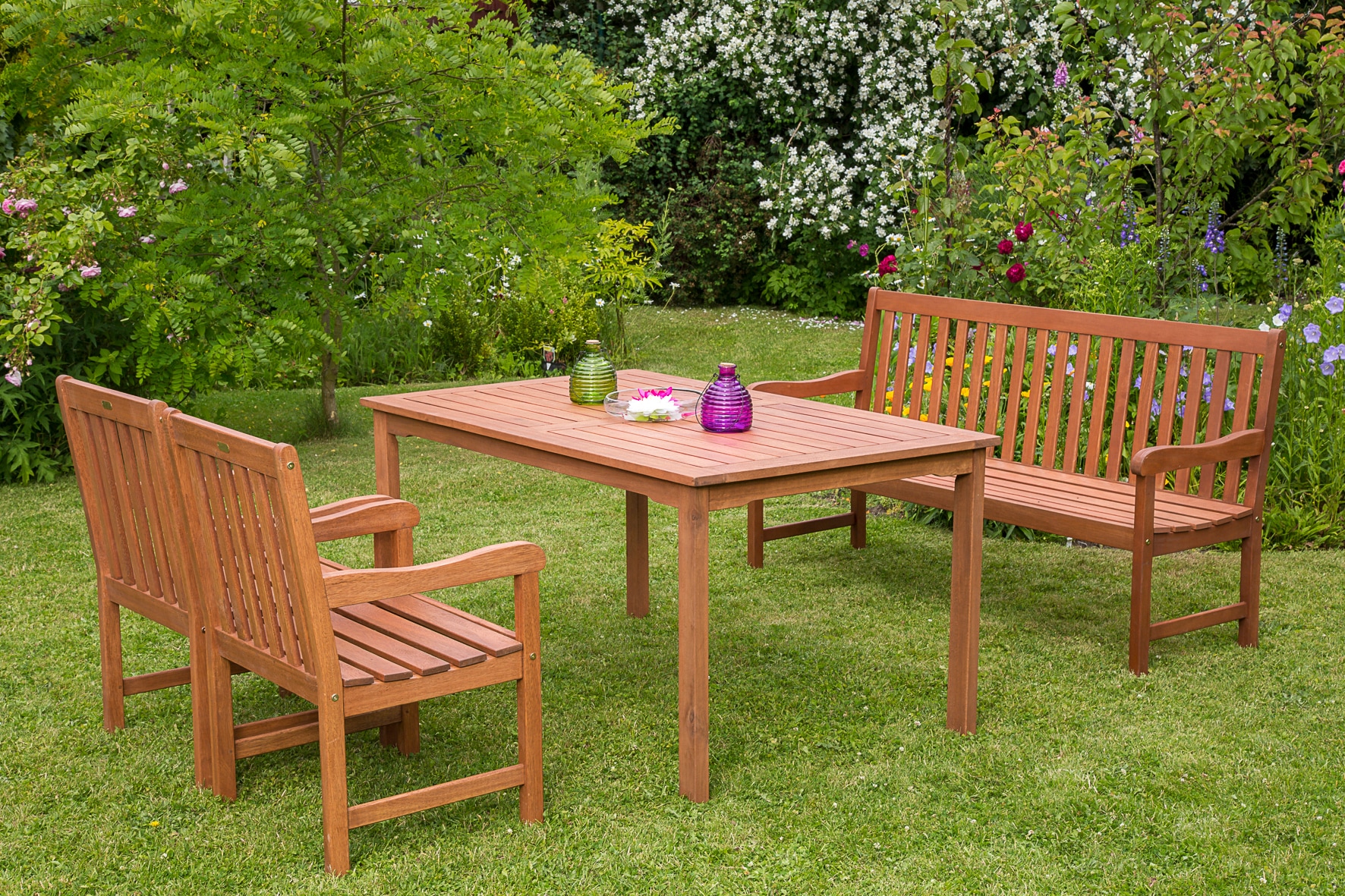 Garten-Essgruppe MERXX "Santos", beige (natur,), Sitzmöbel-Sets