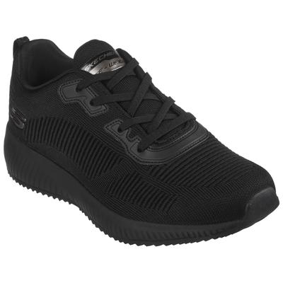 Sneaker SKECHERS "SKECHERS SQUAD", Herren, Gr. 41, schwarz, Textil, Lederimitat, sportlich, Schuhe, für Maschinenwäsche 