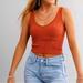 Free People Tops | Nwt Fp People Solid Rib Brami Top Color Terracotta | Color: Orange/Red | Size: M