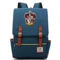 MMZ Harry Potter Backpack for Boys Light Book Bag Kids Lunch Bag Gryffindor Army Blue