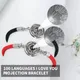 Bracelet en ULtressée avec projection de 100 langues "je t'aime" pierre du temps bracelets de