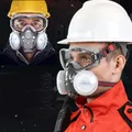 Masque Anti-poussière facial complet/demi-masque respirateur avec lunettes de sécurité Anti-buée
