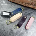 Genuine Leather Car Key Pouch Bag DIY Handmade Collector Housekeeper Keys Pocket Organizer Smart