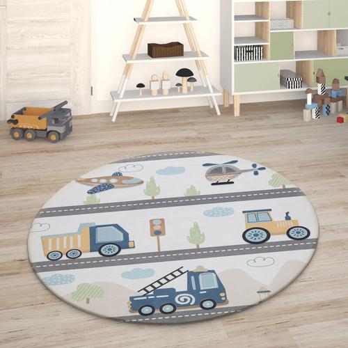 Paco Home - Kinderteppich Teppich Kinderzimmer Spielmatte Straßenteppich Spielteppich Bunt, 150 cm
