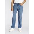 Straight-Jeans LEVI'S "551Z AUTHENTIC" Gr. 31, Länge 32, blau (z0873 medium i) Herren Jeans Loose Fit mit Lederbadge
