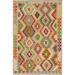 Southwestern Turkish Isabela Hand-Woven Kilim Rug - 3'6'' x 5'0'' - 3'6'' x 5'0''