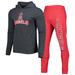 Men's Concepts Sport Red/Charcoal Los Angeles Angels Meter Hoodie & Joggers Set