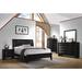 CDecor Home Furnishings Transylvania Black 3-Piece Bedroom Set w/ Chest Upholstered, Leather in Black/Brown | 51.75 H x 75.75 W x 92.5 D in | Wayfair